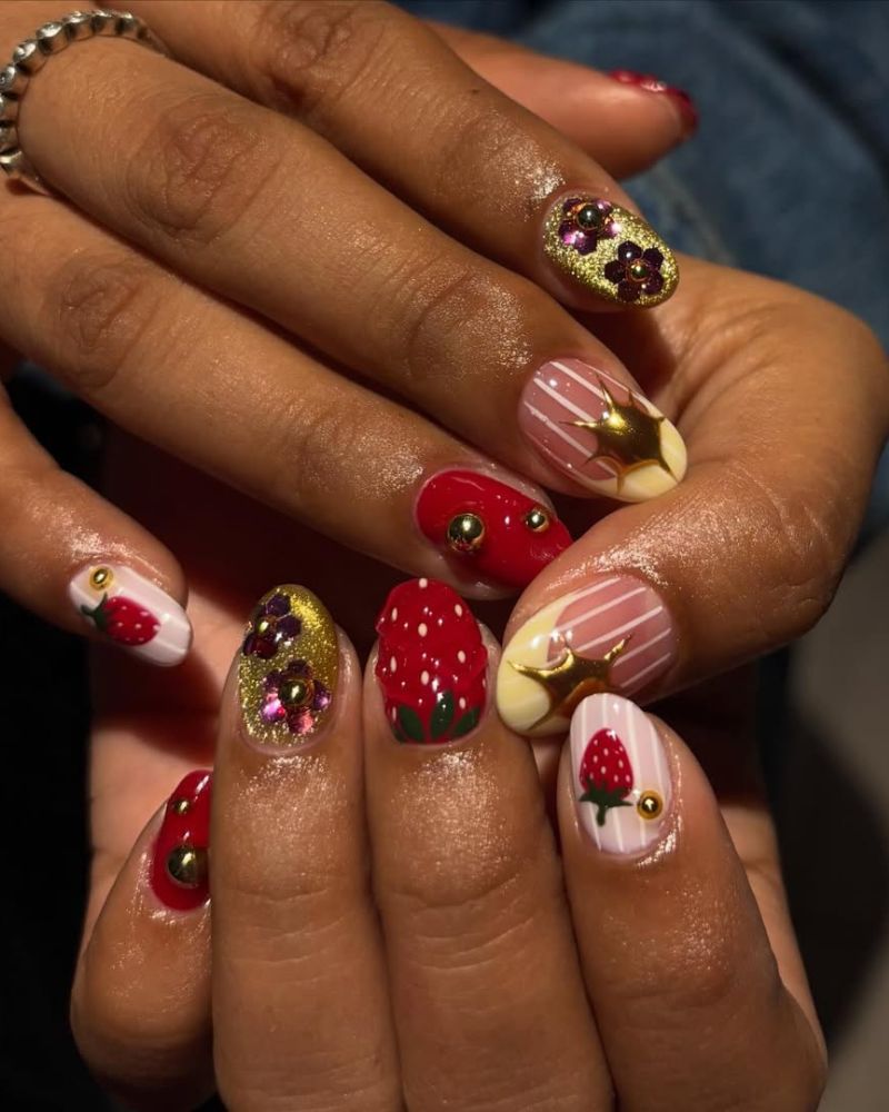 Summer Playful Visual Idea Summer Playful Visual Idea — Quinceanera Nails