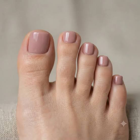 Muted Rose Pink Satin Matte Toenails Muted Rose Pink Satin Matte Toenails — Toe Nails
