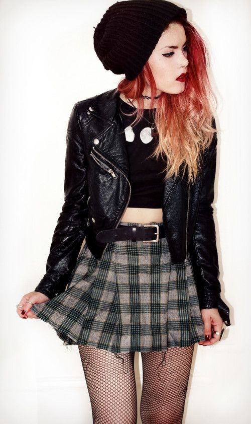 Gothic Red and Black Plaid Skirt with Corset Belt — Alt Outfits