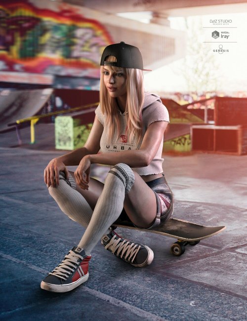 Cropped Hoodie and Denim Shorts with Knee-High Socks Cropped Hoodie and Denim Shorts with Knee-High Socks — Skater Outfits