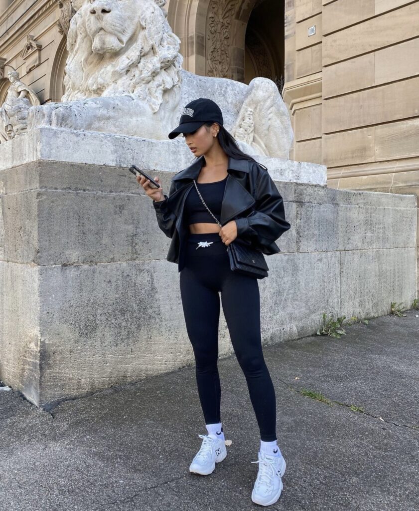 Leather Jacket and Leggings: The Edgy Downtown Staple Leather Jacket and Leggings: The Edgy Downtown Staple — Downtown Girl Outfits