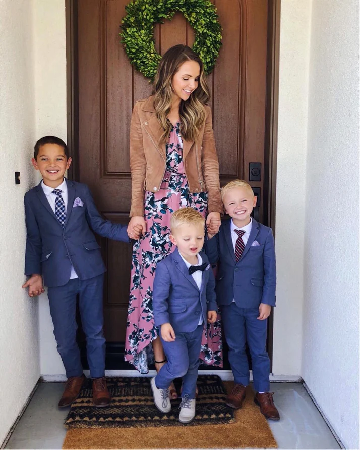 Floral Maxi Dress with Suede Moto Jacket for Church Outing Floral Maxi Dress with Suede Moto Jacket for Church Outing — Church Outfits