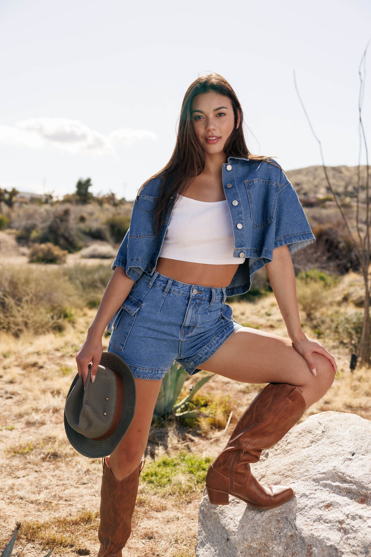 Denim Jacket and Cowboy Boots for Festival Camping Denim Jacket and Cowboy Boots for Festival Camping — Camping Outfits