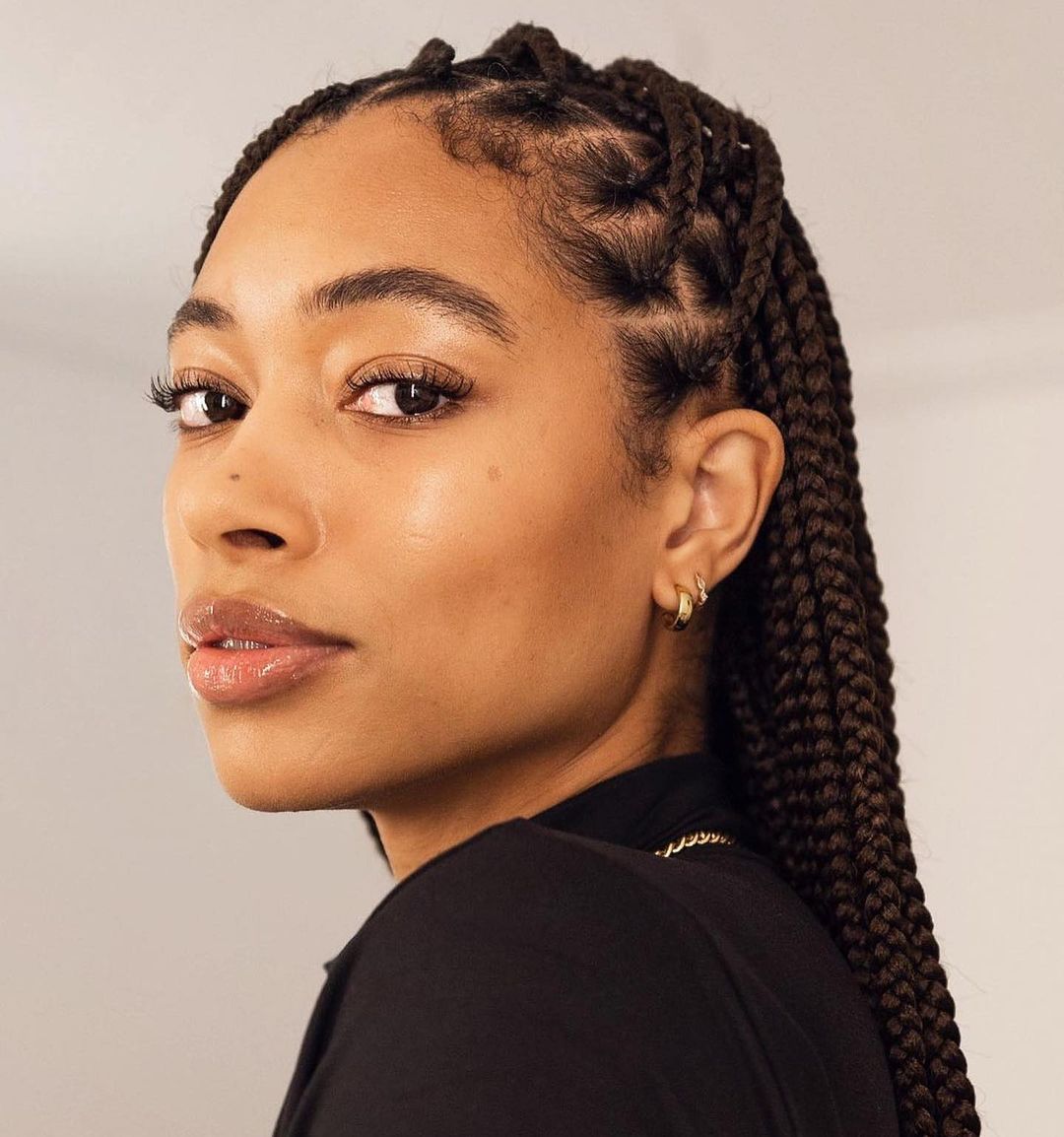 Dark Brown Knotless Braids — Small Knotless Braids
