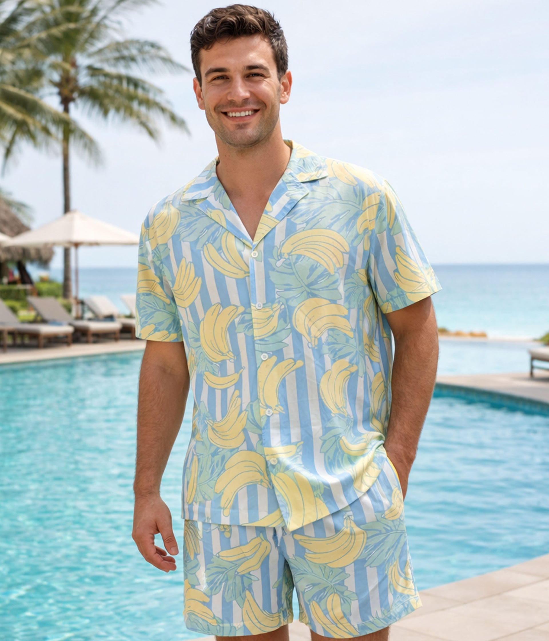 Men's Banana Breeze Cabana Shirt: Men's Vacation Outfits | Tipsy Elves