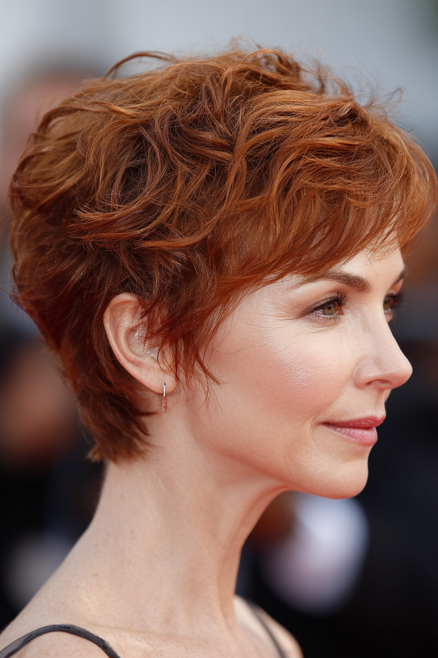 Textured Copper Red Pixie Cut Textured Copper Red Pixie Cut — Red Hair Over 50