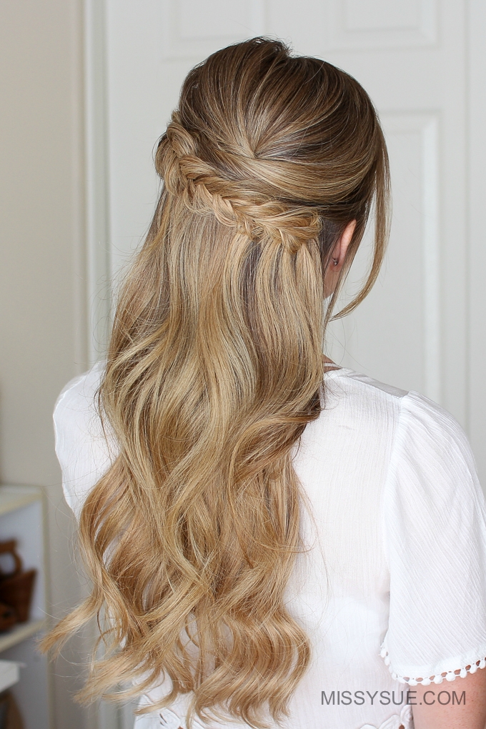 Braided Sections Half Up — Half Up Half Down Hairstyles