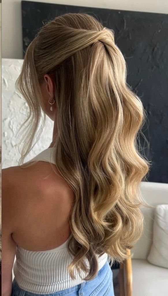 Collarbone Ash Blonde Twisted Knot — Prom Hair Down