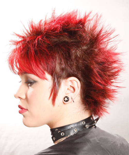Red Undercut With Sharp Spikes — Spiky Hair