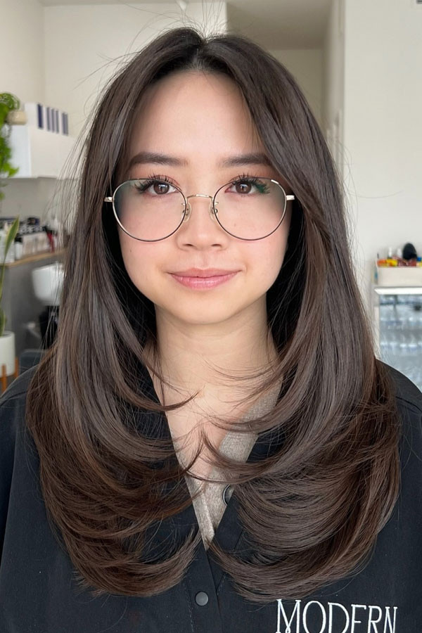 Layered Bob With Bouncy Front — Haircuts with Glasses