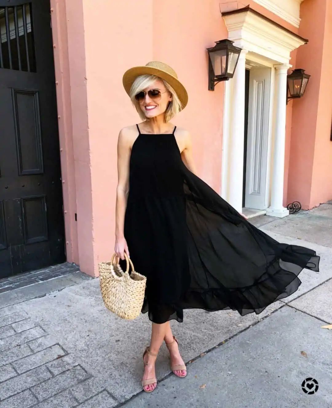 Chiffon Midi Dress for Evening Elegance — Charleston Outfits