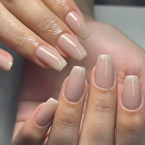 Sheer Milky Nude Medium Coffin Nails Sheer Milky Nude Medium Coffin Nails — Nails for Fat Fingers