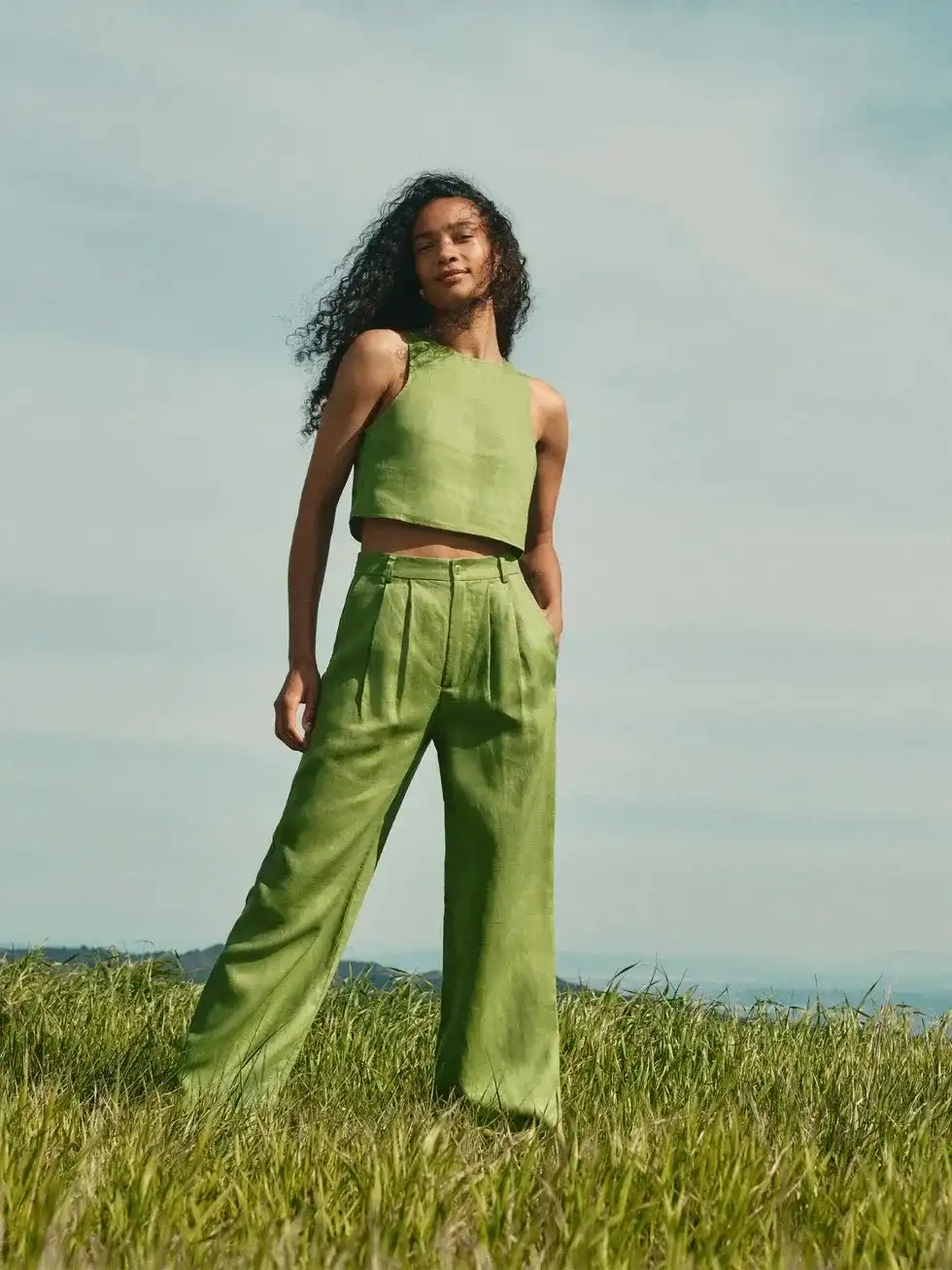 Vibrant Lime Green Wide Leg Set — Wide Leg Pants Outfits