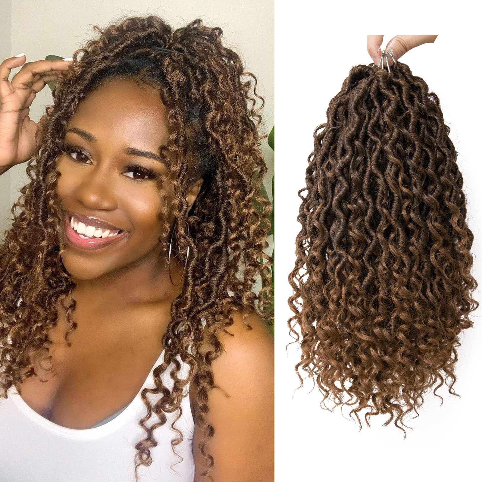 Collarbone Brown Ombre Faux Locs