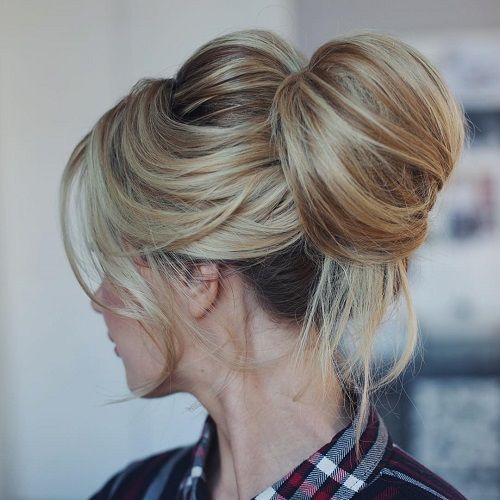 Voluminous Ash Blonde Top Knot Voluminous Ash Blonde Top Knot