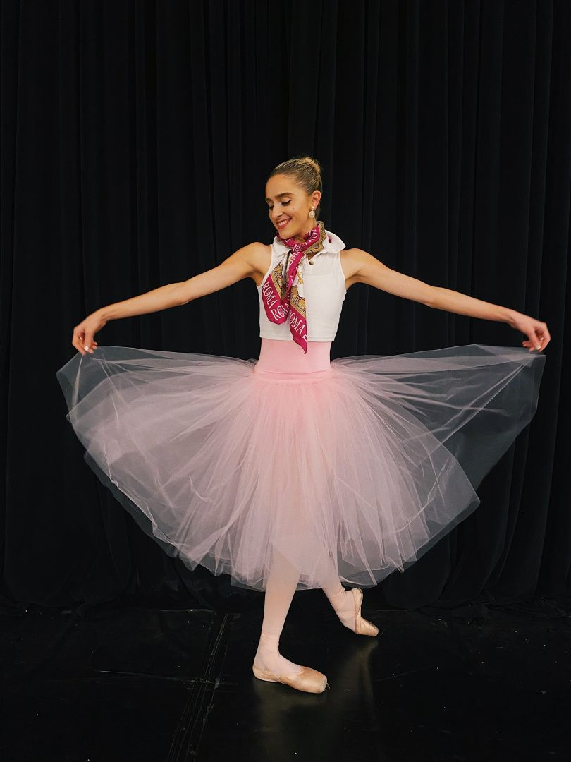 Classic Pink Tulle Tutu with Collared Shirt Classic Pink Tulle Tutu with Collared Shirt — Ballet Outfits