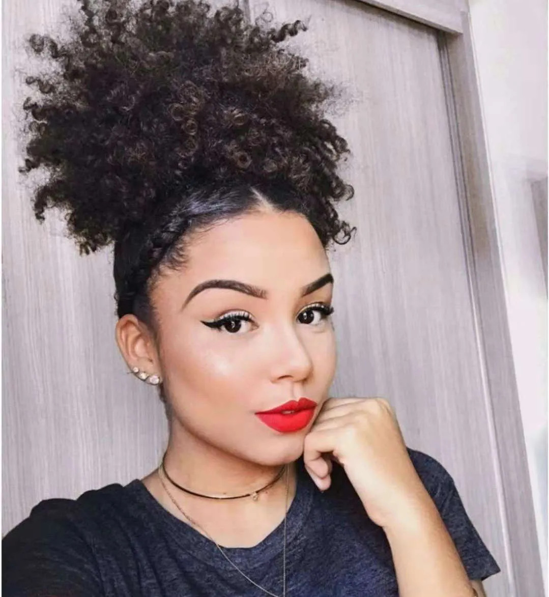 Clip In Hair Bun: Curly Afro Puff Drawstring Ponytail... From Echoli2012, $43.46 | DHgate.Com