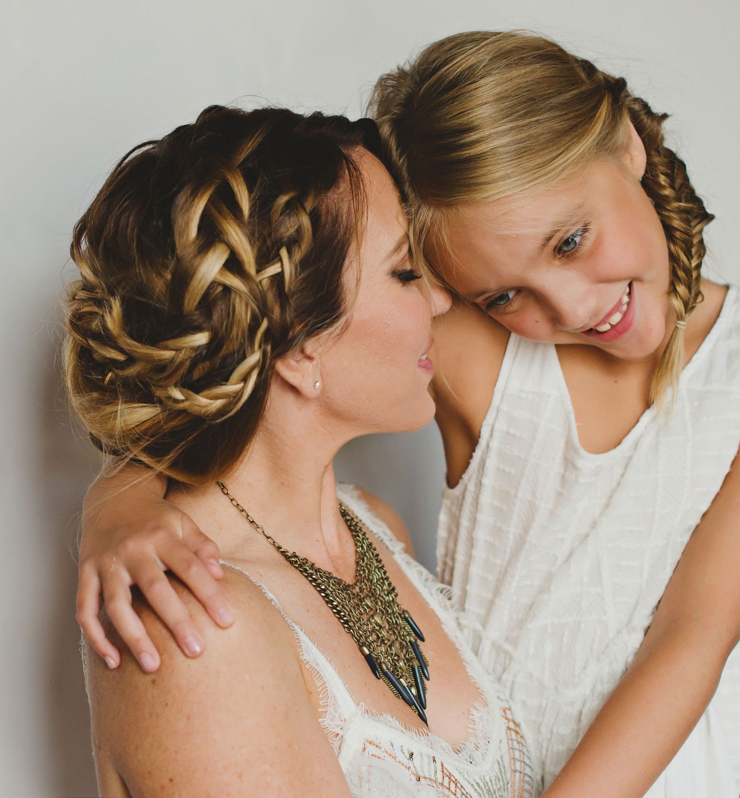 Mother-Daughter Braided Updos — Family Photo Hairstyles
