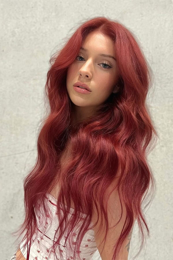 Deep Red Visual Idea — Red Hair Colors