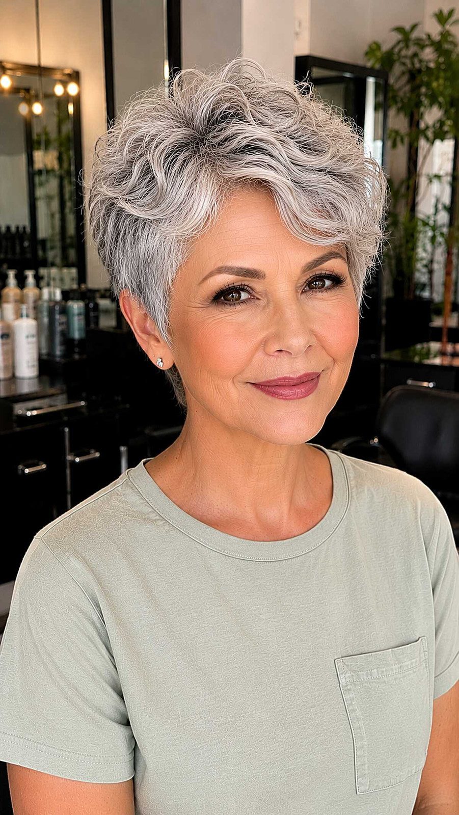 Textured Gray Pixie With Soft Waves Textured Gray Pixie With Soft Waves — Short Gray Haircuts