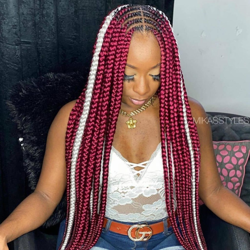 25 Middle Part Tribal Braids Ideas | BeautyWayMag