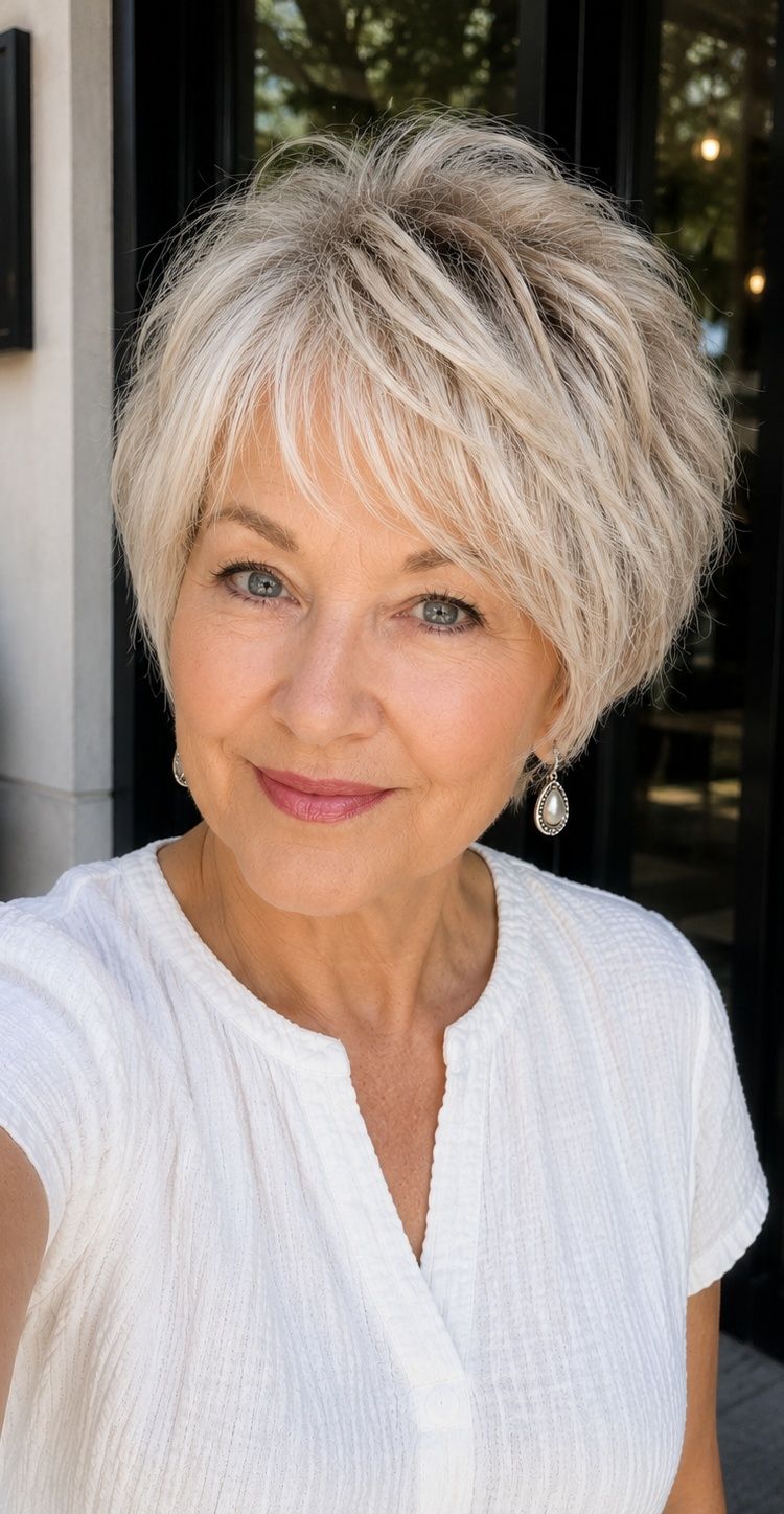 Icy Blonde Visual Idea Icy Blonde Visual Idea — Haircuts for Older Women