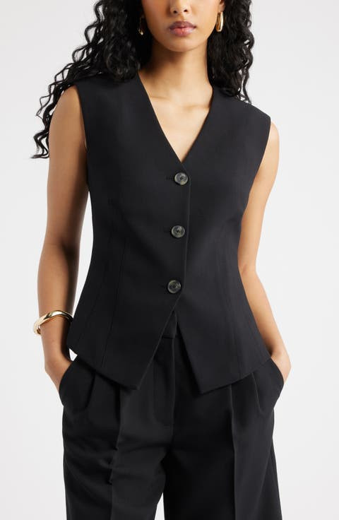 Sharp Black Tailored Vest for Polished Occasions Sharp Black Tailored Vest for Polished Occasions — Vests