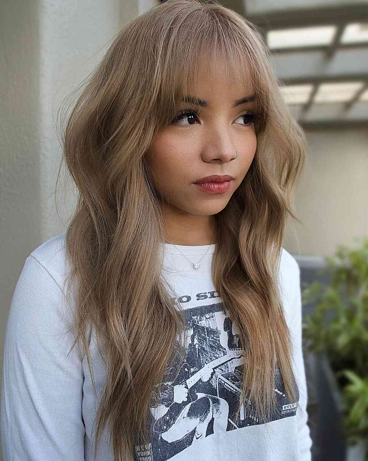 Mid-Back Visual Idea — Milk Tea Hair