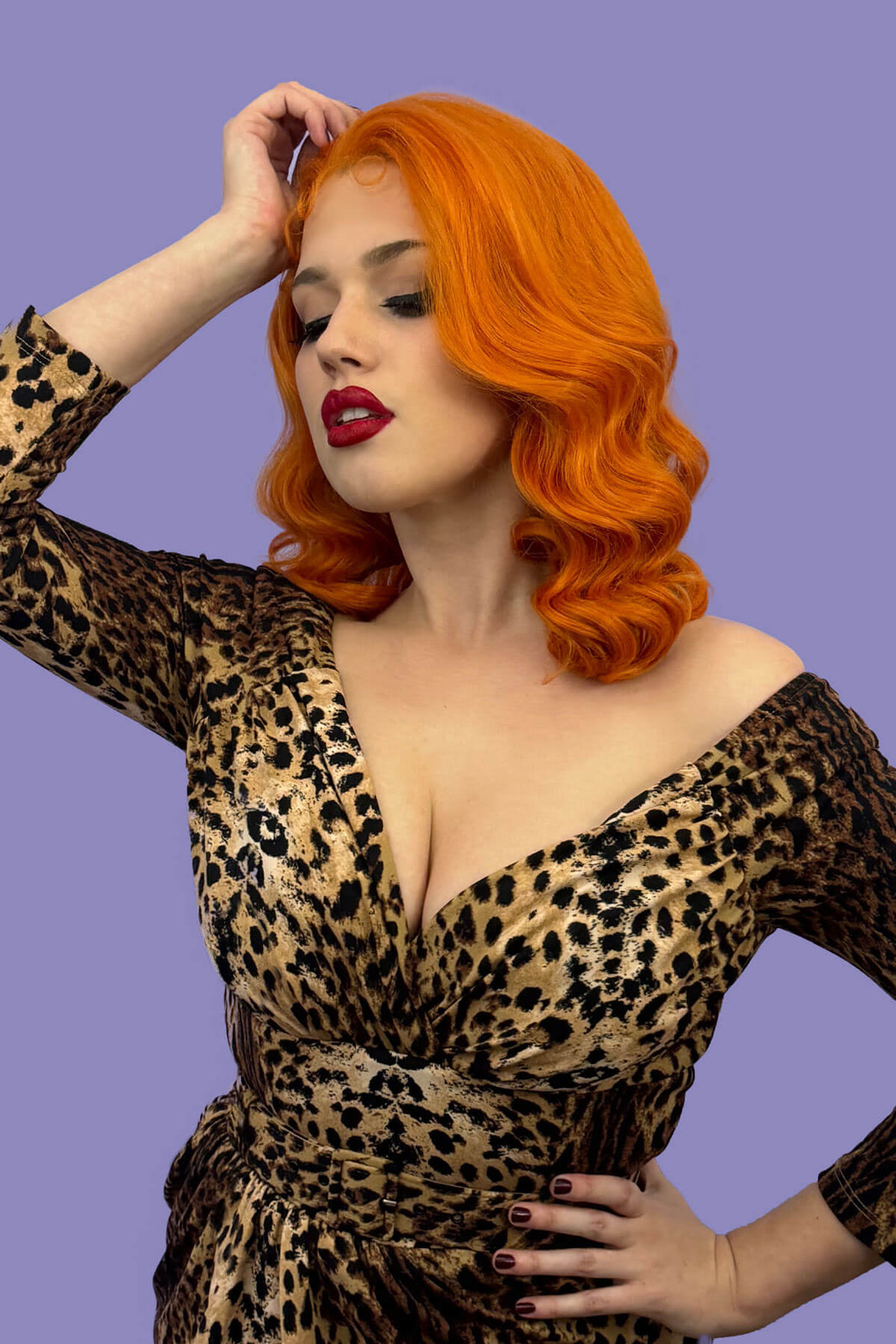 Ginger pinup lace front wig: Lula - AnnabellesWigs