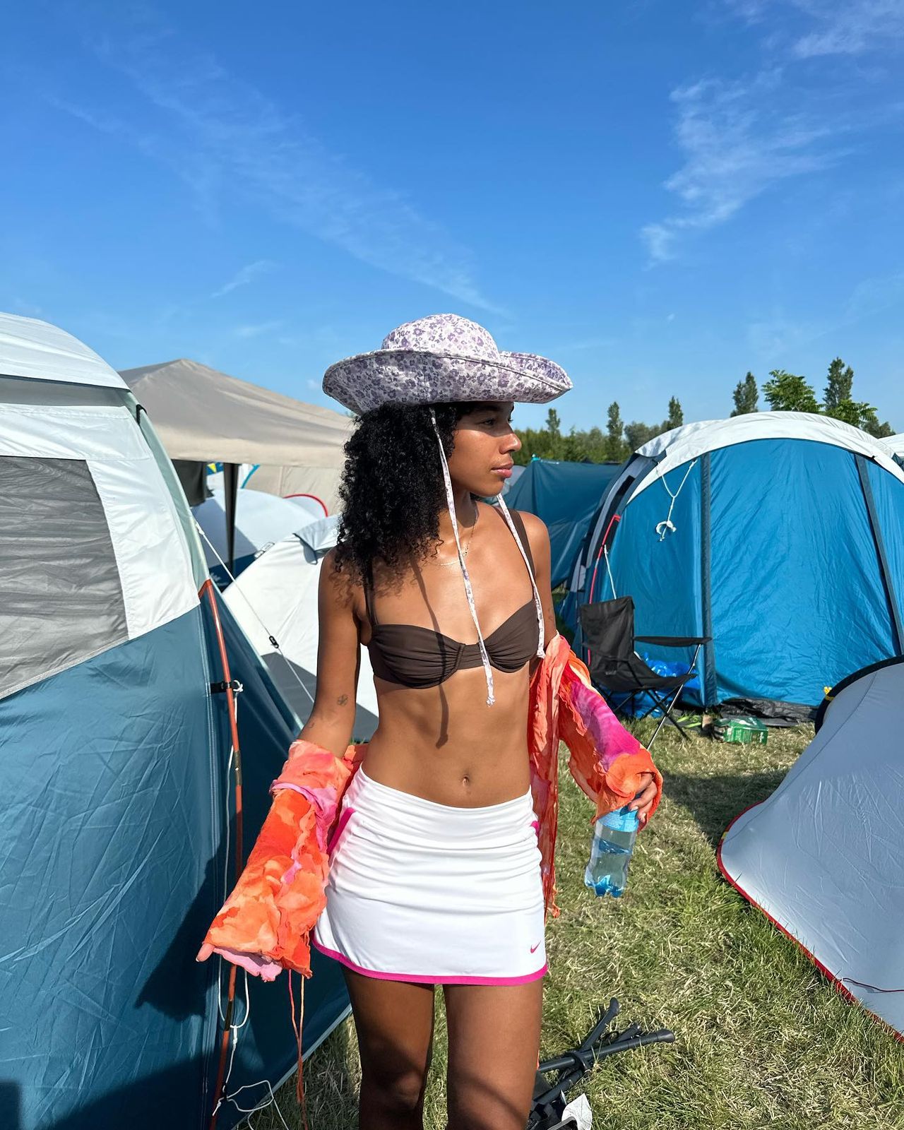 Collarbone Waves With Curtain Bangs — Camping Hairstyles