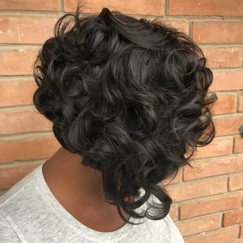 Stacked Black Bob Ear to Chin Stacked Black Bob Ear to Chin — Sew In Bob