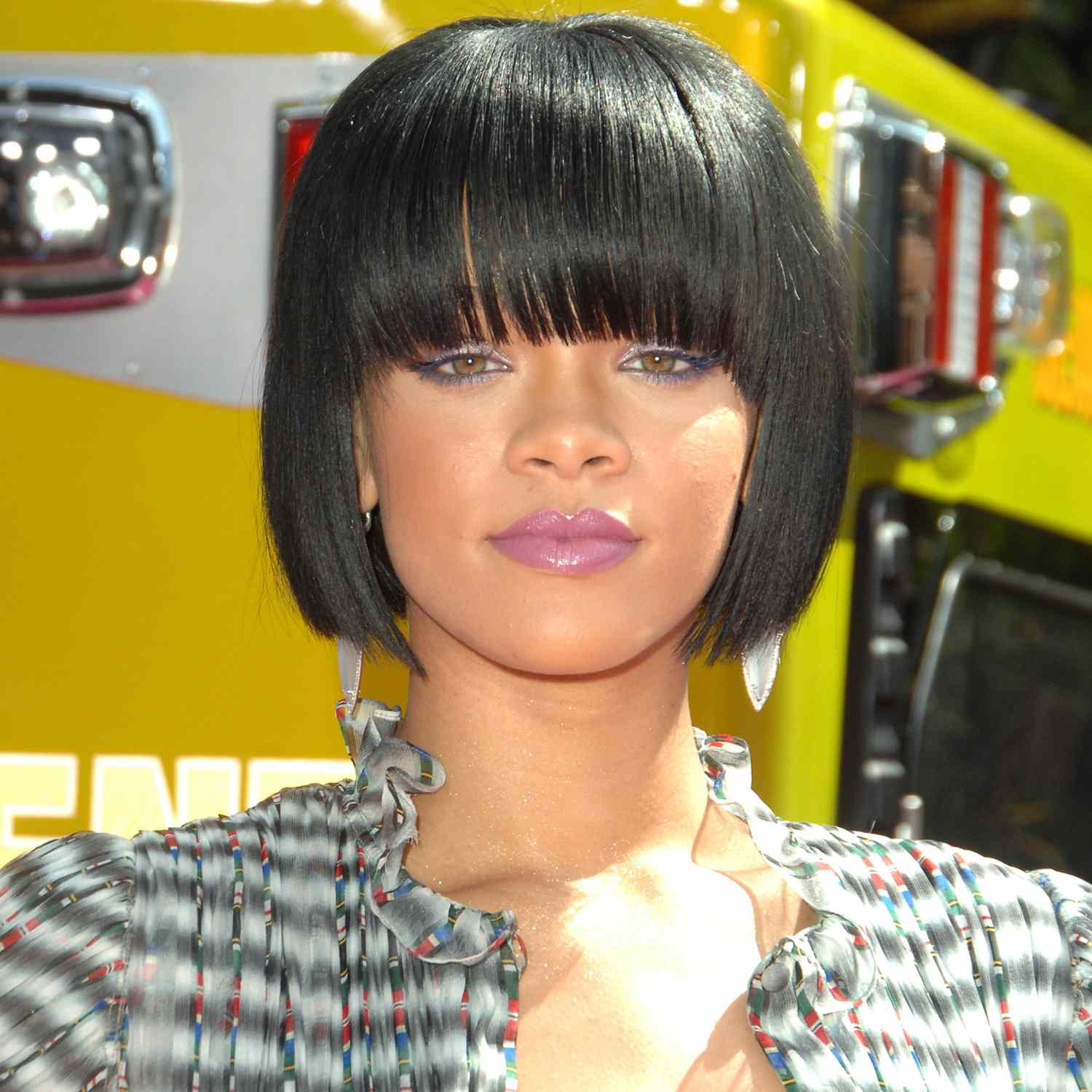Thick Black Bob With Full Blunt Fringe Thick Black Bob With Full Blunt Fringe — Short Hair with Bangs