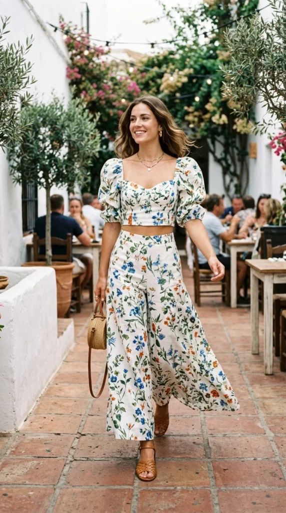 Floral Print Co-ord Set for a Chic Vacation Look Floral Print Co-ord Set for a Chic Vacation Look — Outfits for Women in Their 20s