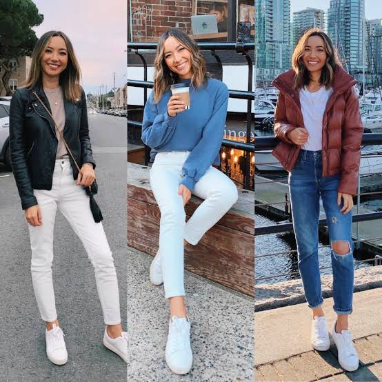 Multiple Casual Looks Featuring White Sneakers — White Sneakers Outfits