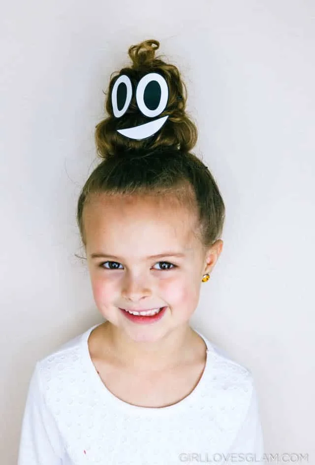 Poop Emoji Top Knot for a Laugh — Crazy Hair Day Ideas