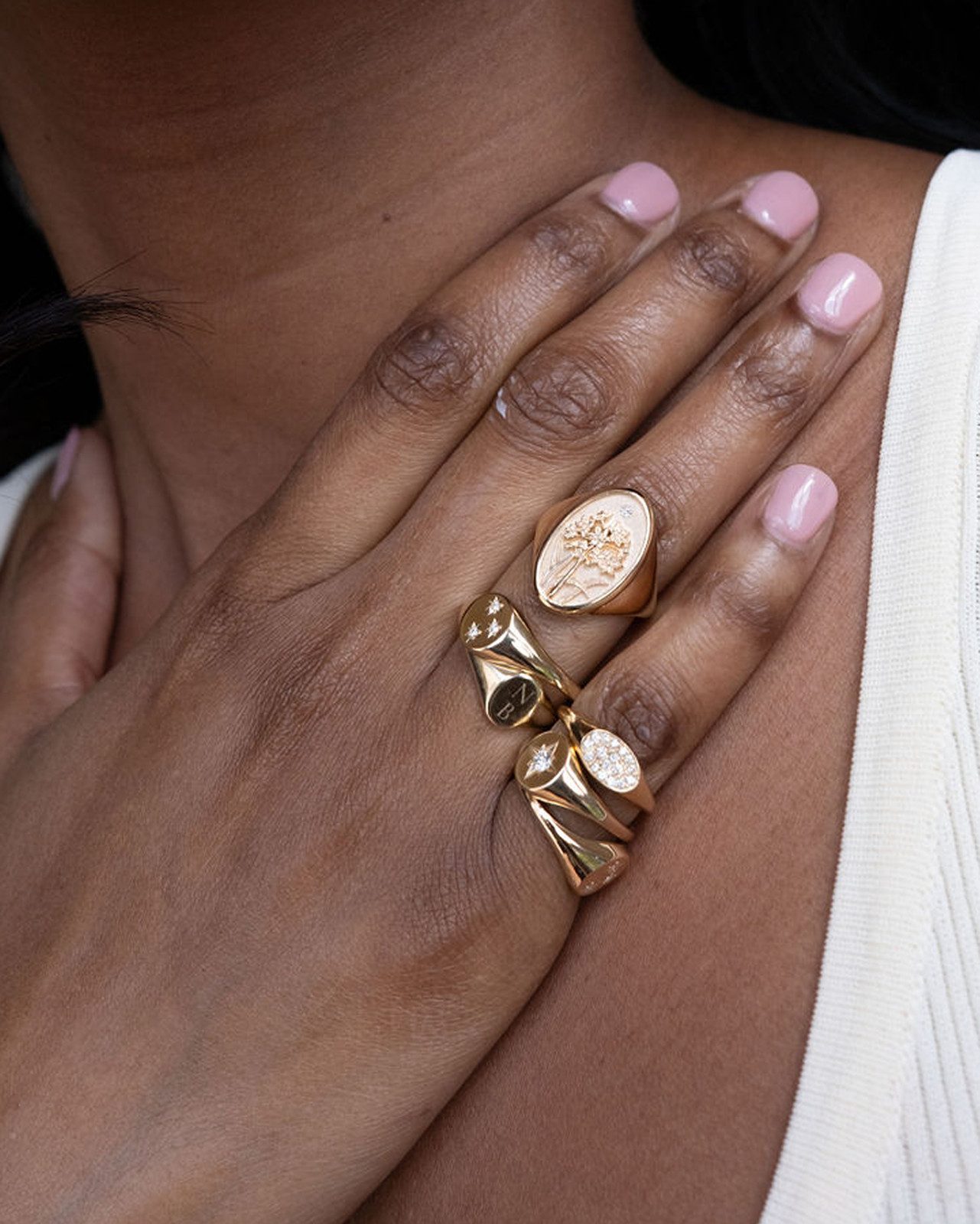 Diamond Three Star Signet Ring – Starling