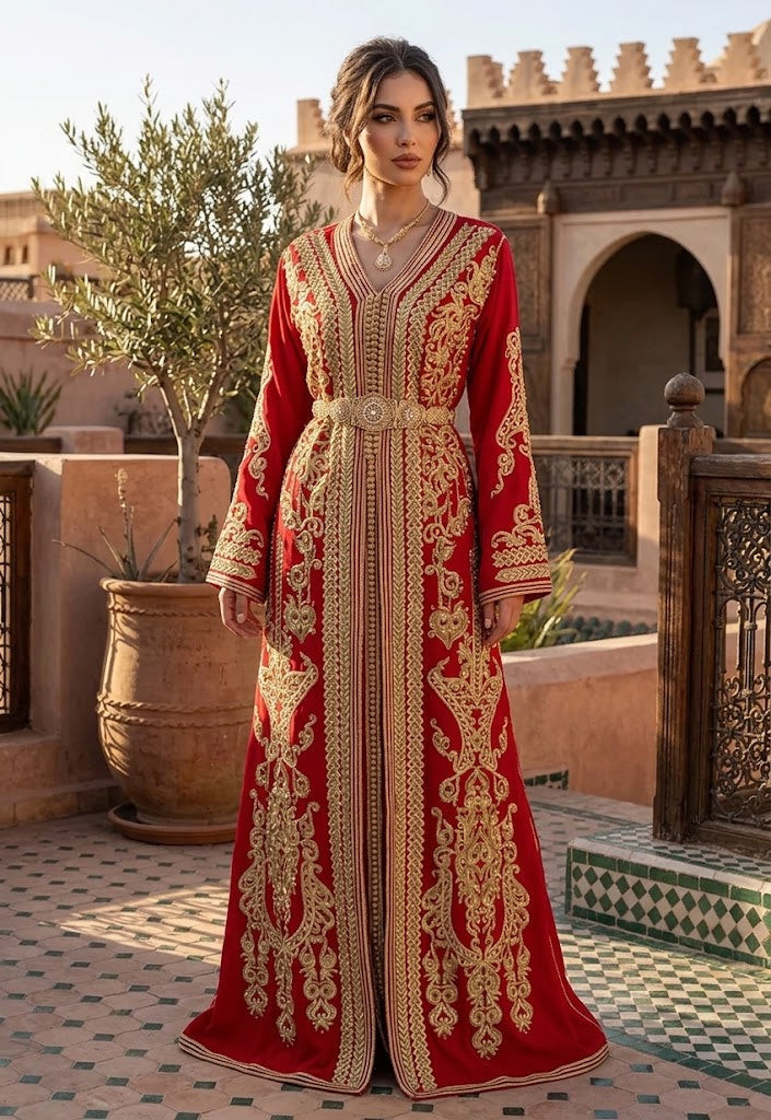 Gold Pointed Heels Outfit Idea Gold Pointed Heels Outfit Idea — Kaftan Outfits