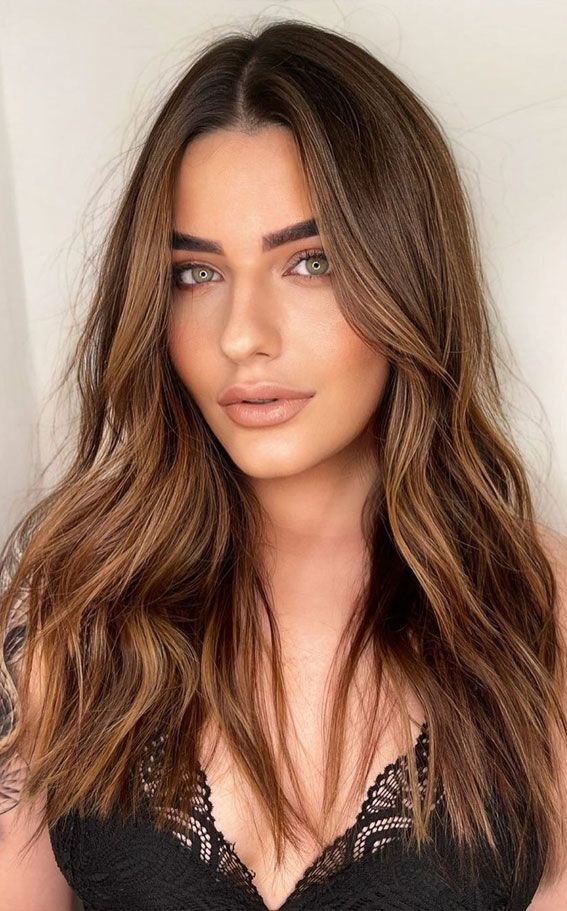 Layered Bob With Curtain Bangs And Dark Brown Layered Bob With Curtain Bangs And Dark Brown — Haircuts for Oval Faces