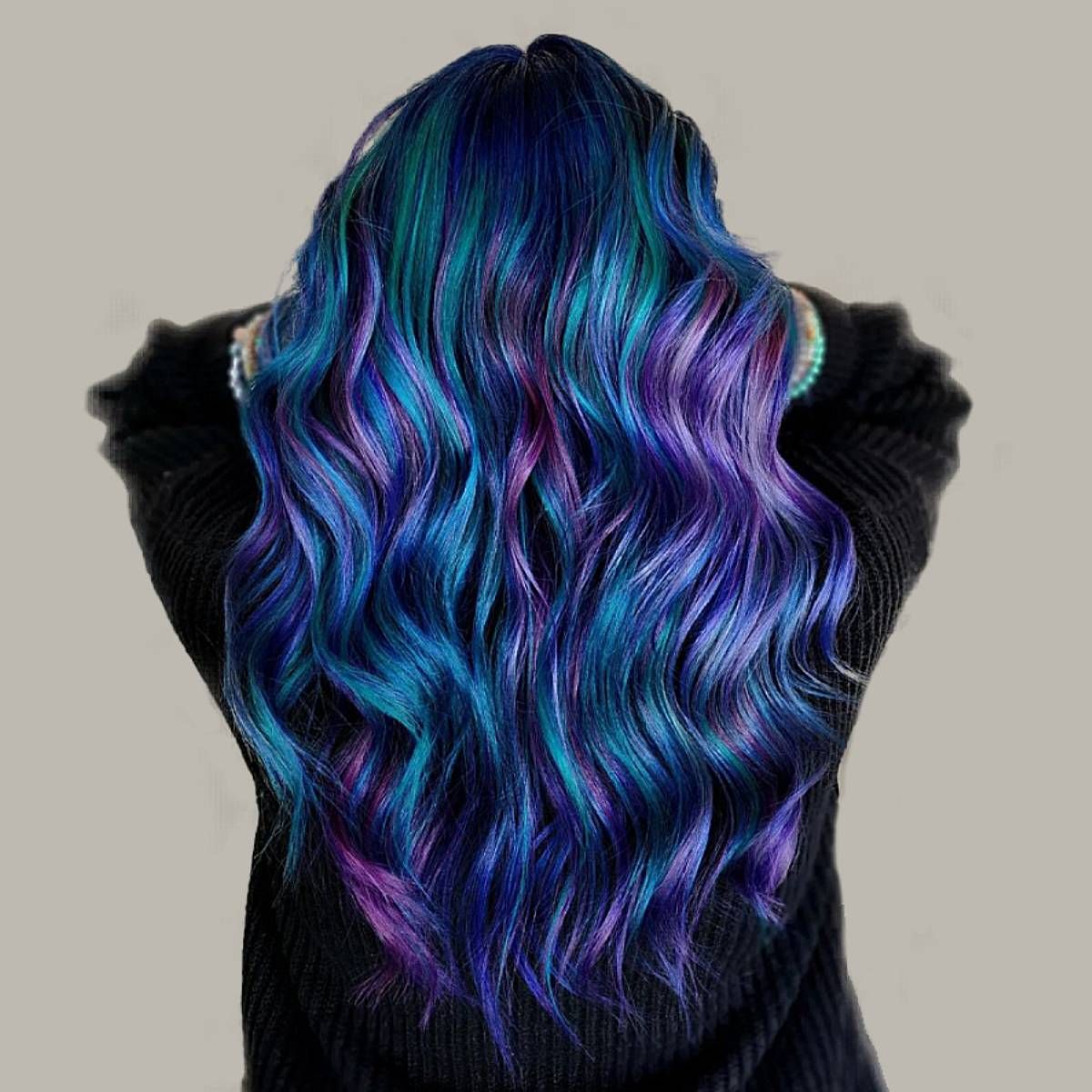 Long Layers Deep Blue Teal Purple Long Layers Deep Blue Teal Purple — Galaxy Hair