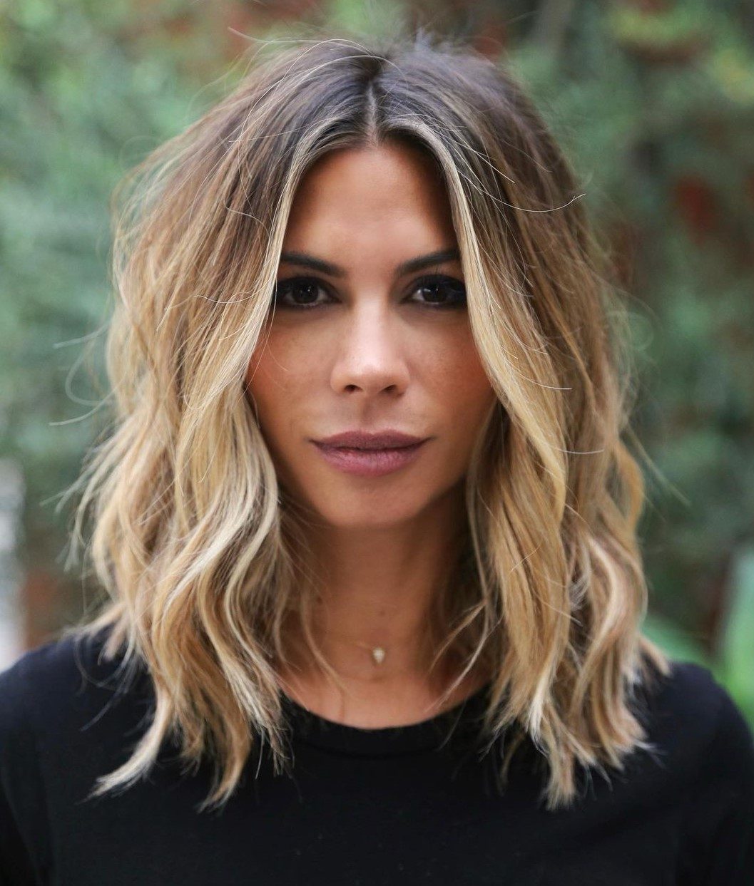 Textured Lob With Balayage Textured Lob With Balayage — Haircuts for Thick Hair