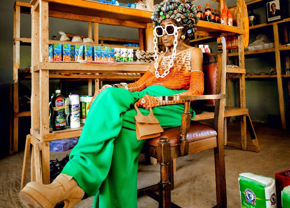 Eclectic Layers: Orange Top with Green Wide-Leg Trousers Eclectic Layers: Orange Top with Green Wide-Leg Trousers — Chola Outfits