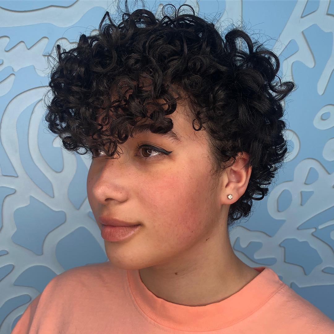 Short Pixie Cut With Defined Curls Short Pixie Cut With Defined Curls — 3A Hairstyles