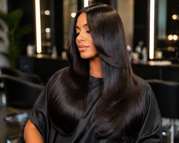Sleek Mid-Back Layered Blowout Sleek Mid-Back Layered Blowout — Blowout Natural Hair