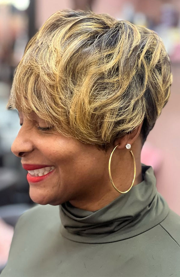 Ear Length Visual Idea Ear Length Visual Idea — Short Haircuts for Black Women Over 50