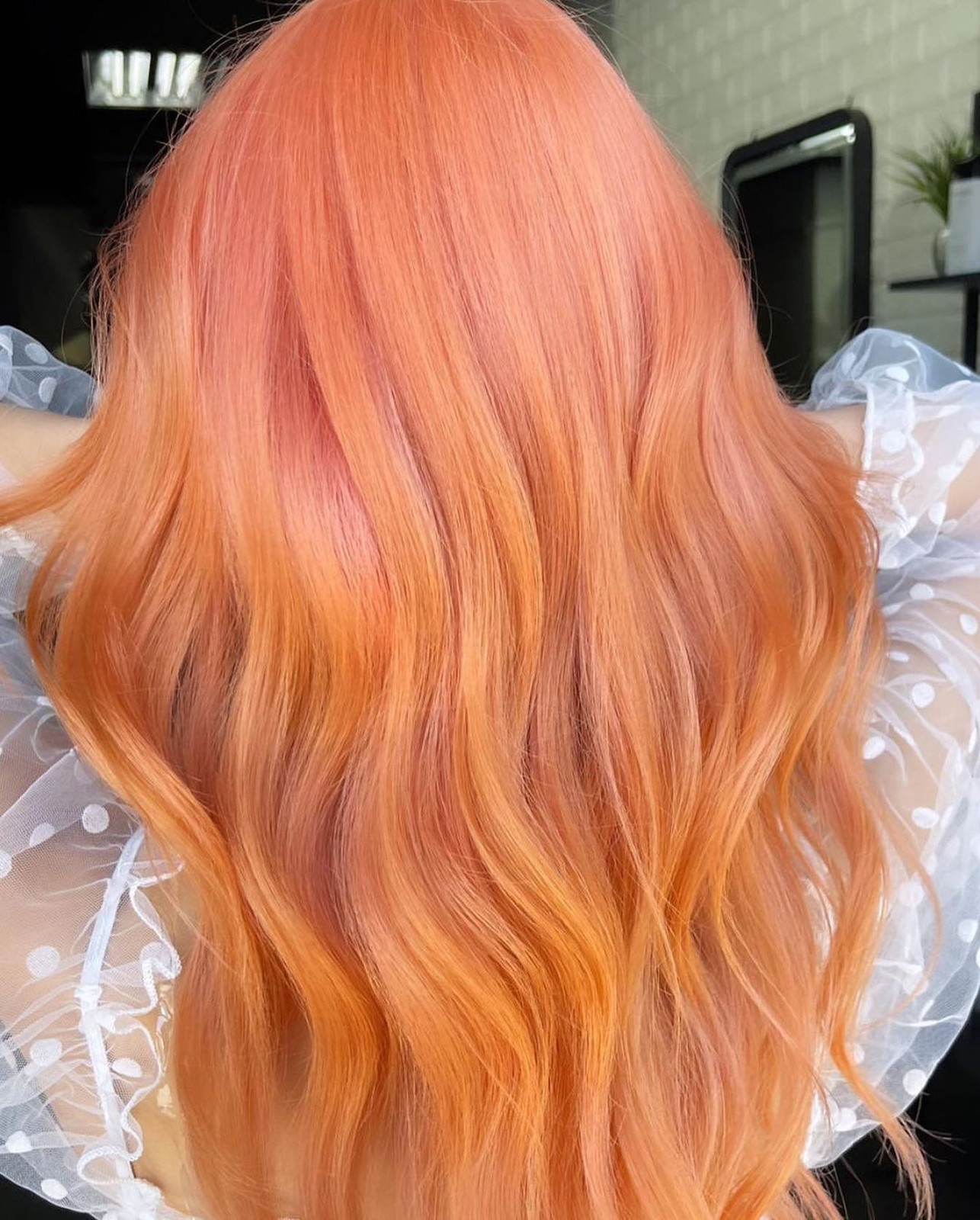 Uniform Coral Waves for a Bold Look — Coral Hair