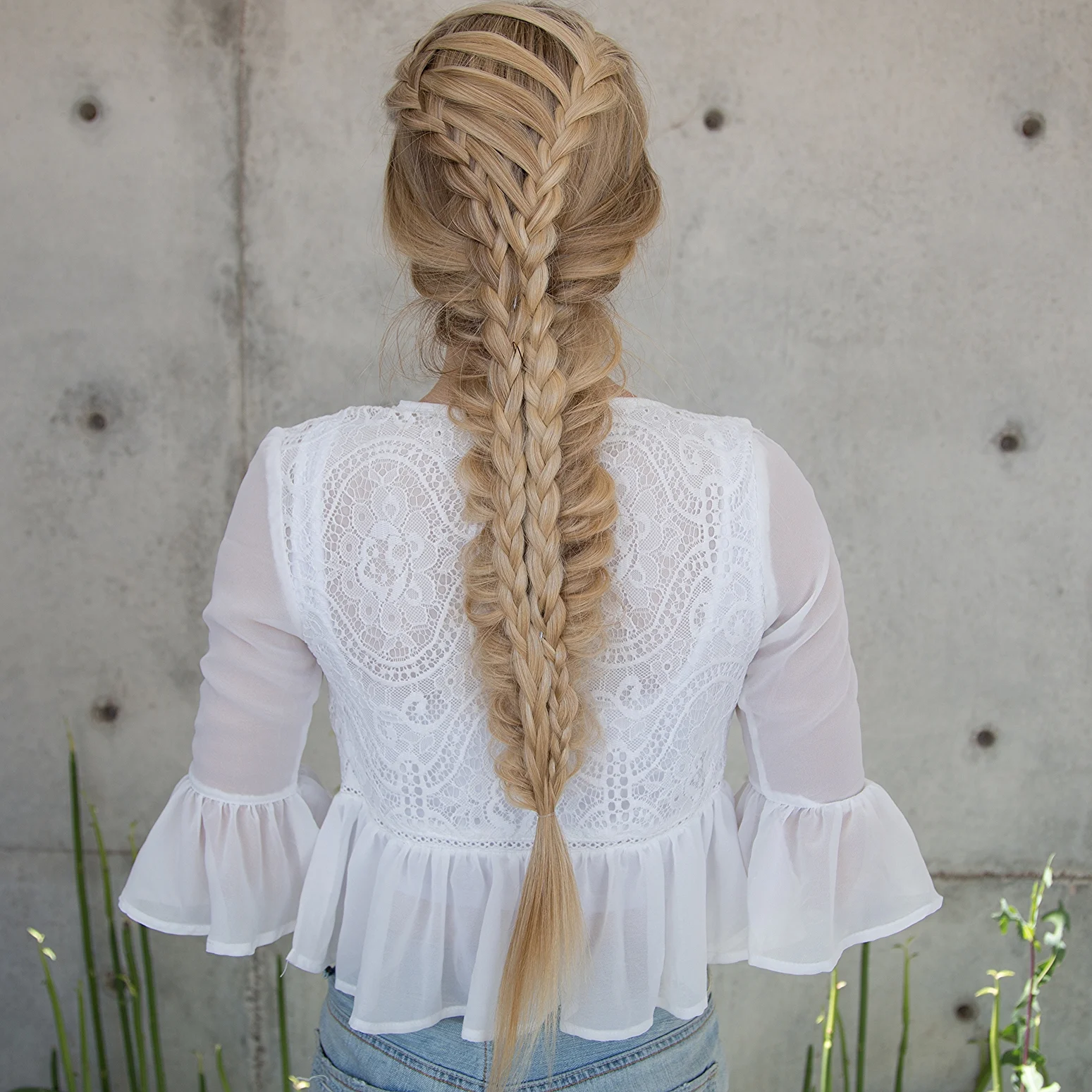 Intricate Fishtail Braid With Ash Blonde — Mermaid Braid