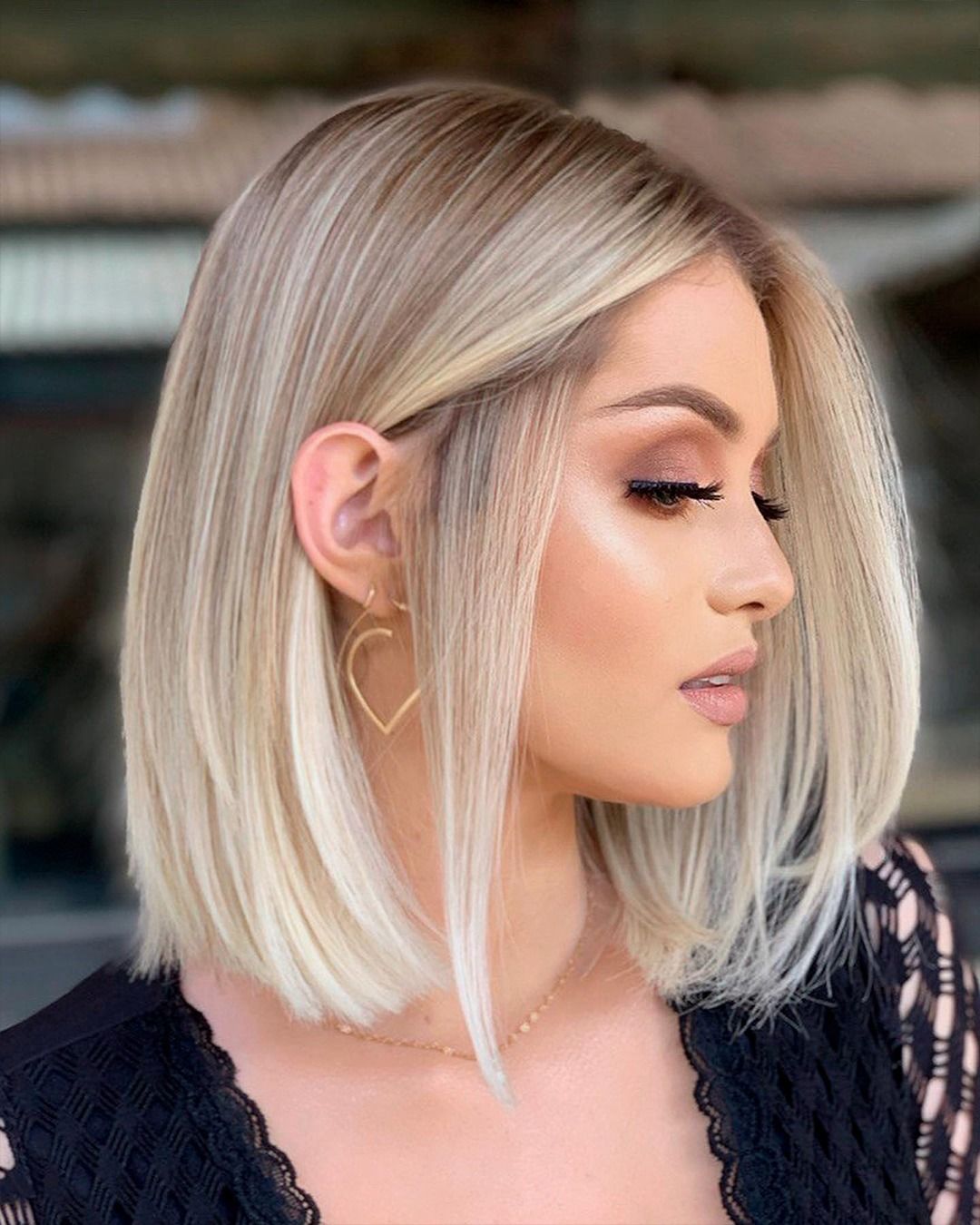 Straight Fine Hair Blunt Bob — Collarbone Length Hair
