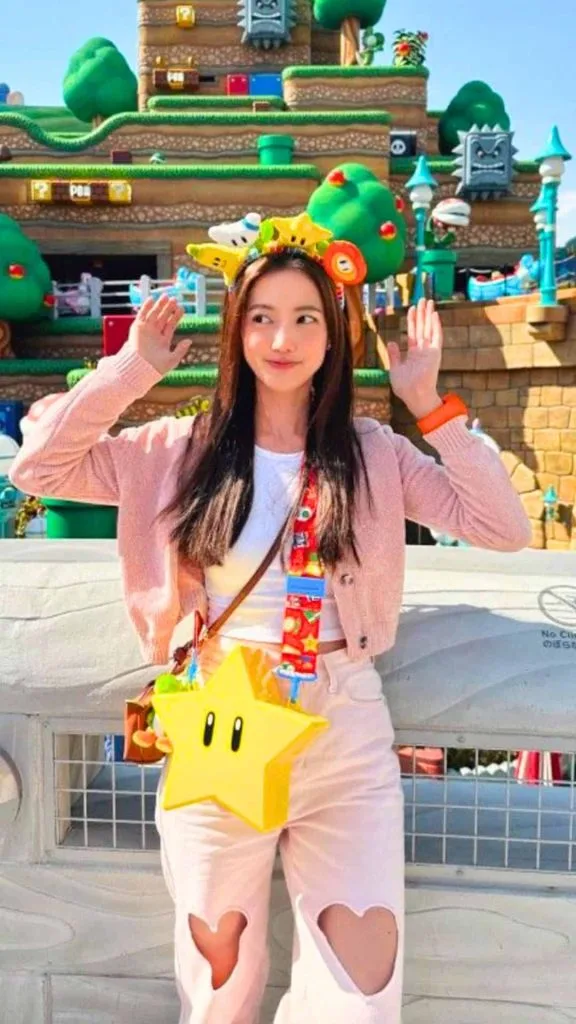 Playful Pink and Yellow with Heart Cutout Pants Playful Pink and Yellow with Heart Cutout Pants — Universal Studios Outfits