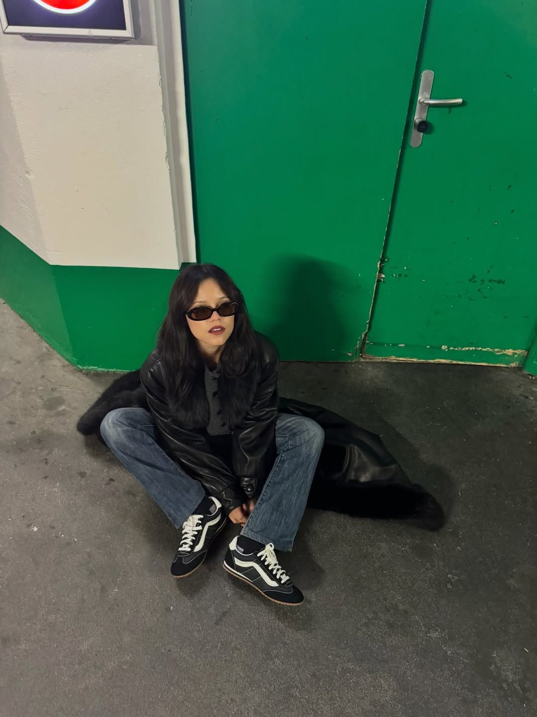Edgy Layers with Leather Jacket and Fur Coat over Vans Edgy Layers with Leather Jacket and Fur Coat over Vans — Vans Outfits