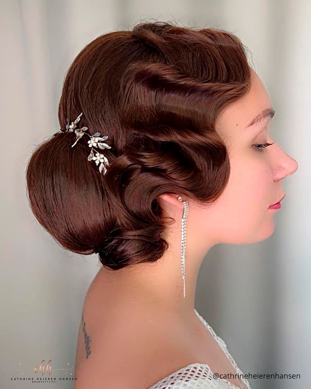 Finger Waves With Low Bun — Vintage Wedding Hairstyles